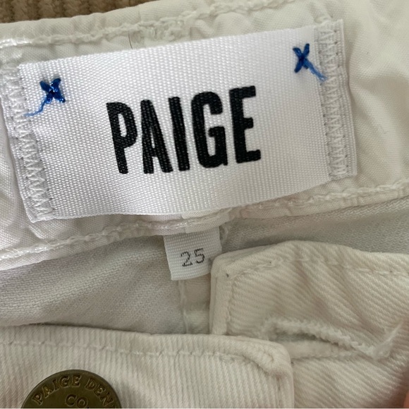 PAIGE Jimmy Jimmy White Distressed Skinny Jeans 25 - Picture 13 of 16